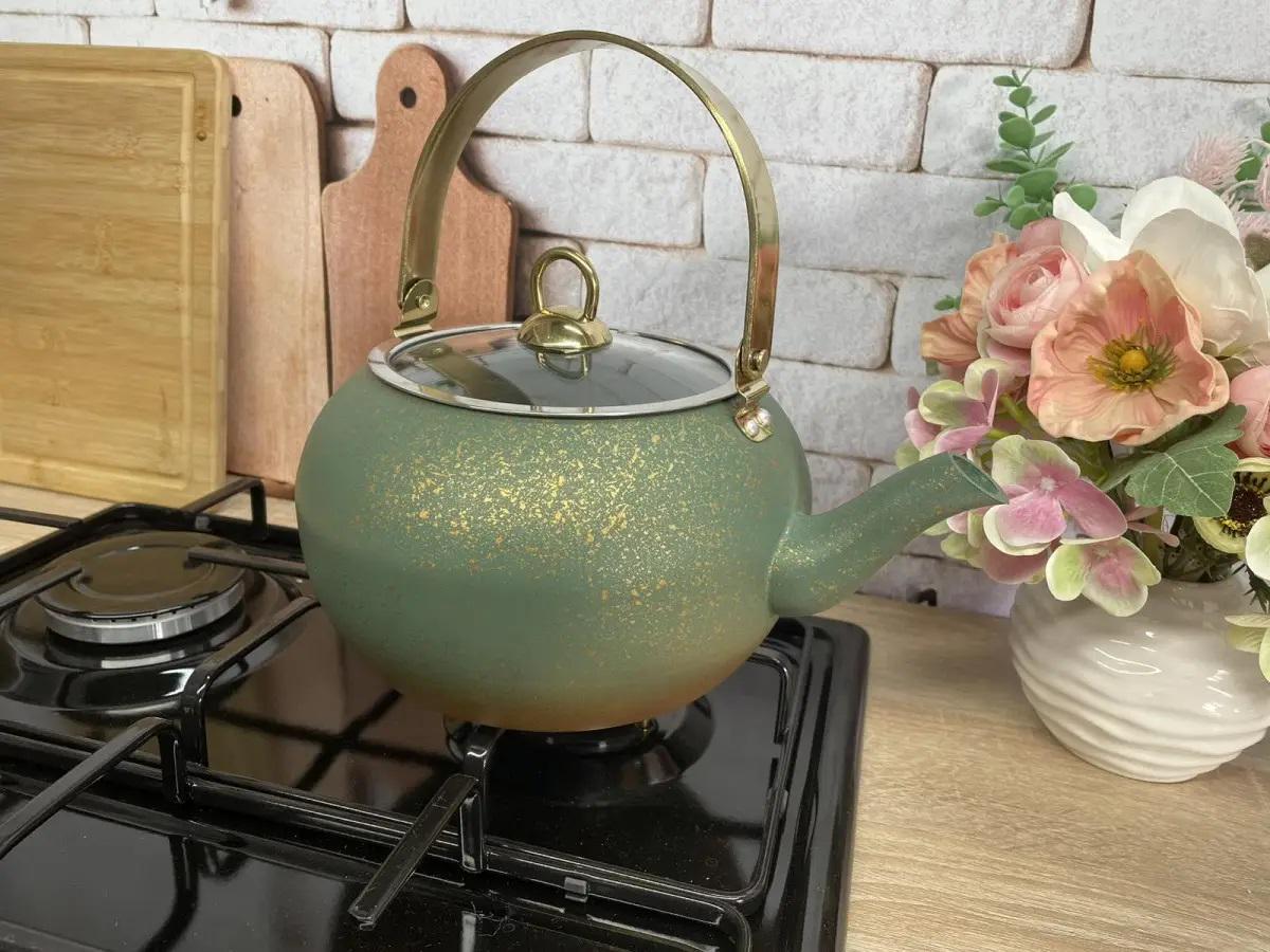 Чайник OMS Collection 8212-XL 3 л Green (85013) - фото 3 Чайник OMS Collection 8212-XL 3 л Green (85013) - фото 3