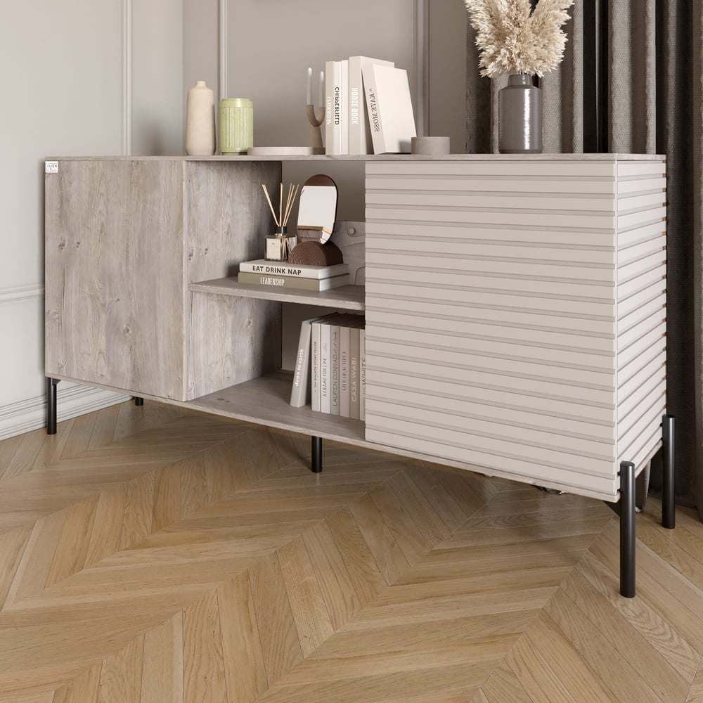 Комод Lion Грей 154x38x76,5 см Шварцвальд/Кашемир (LION-042875)