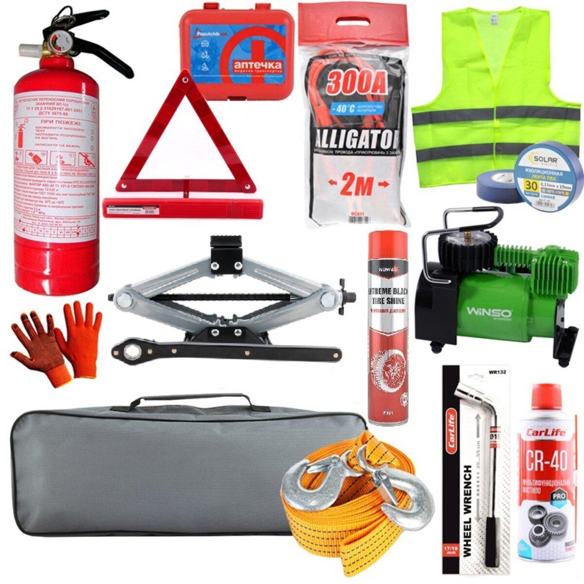 Набор автомобилиста с домкратом CarLife Набор автомобилиста с домкратом CarLife