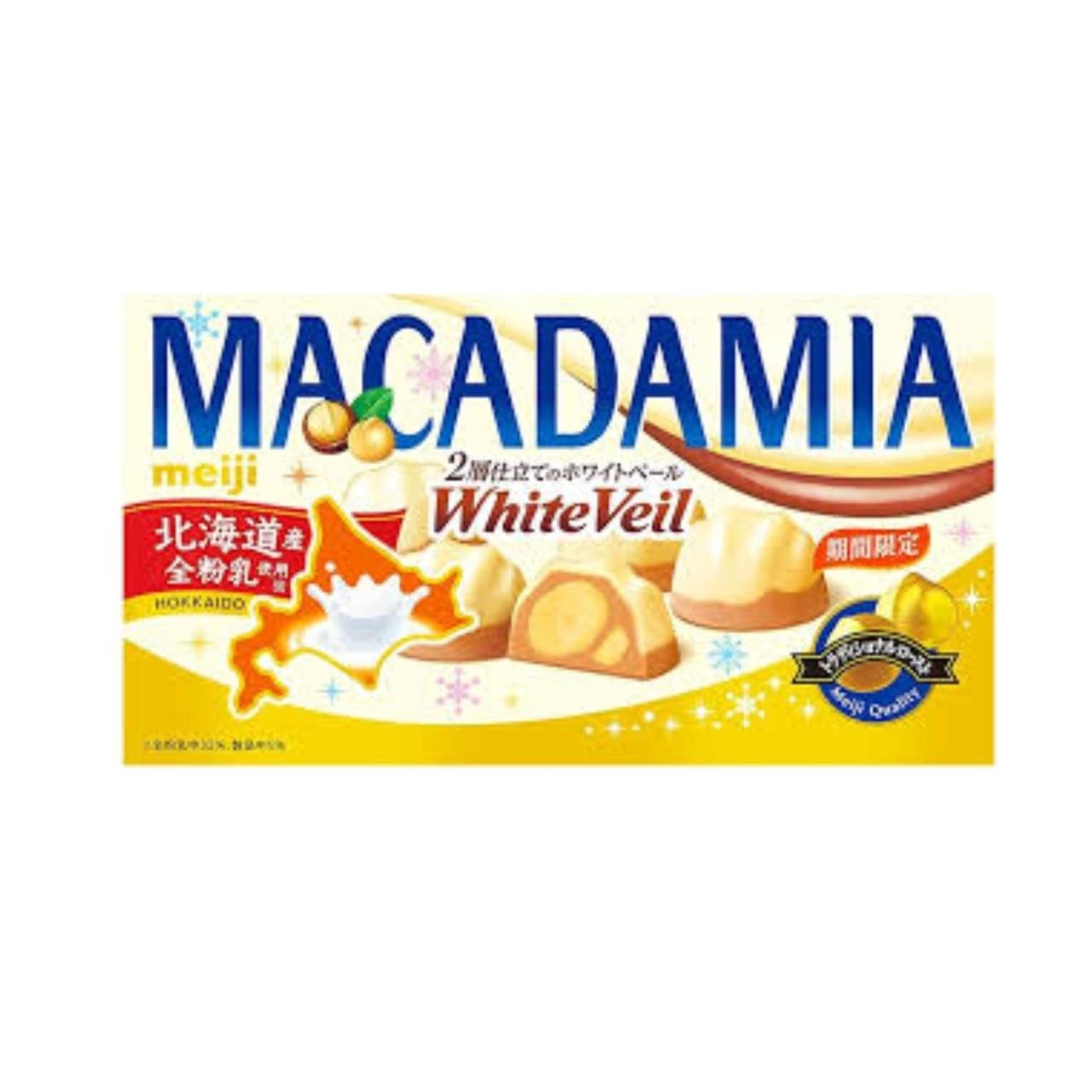 Макадамія Meiji Macadamia WhiteVeil у білому шоколаді 63 г