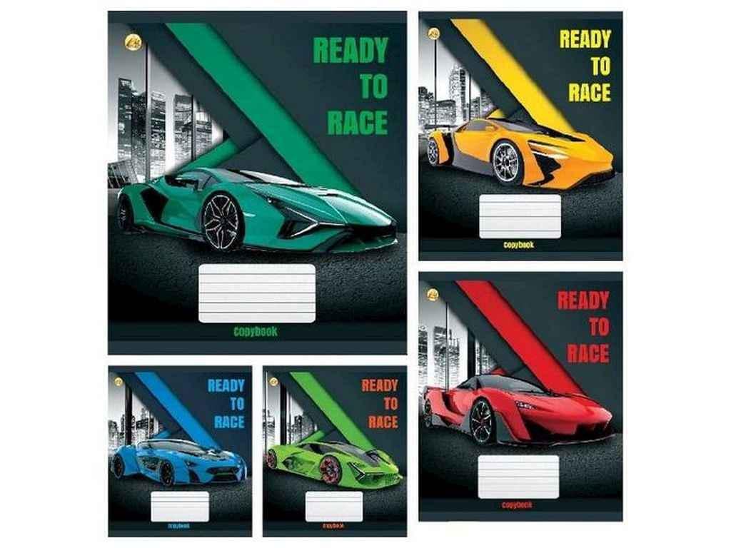 Тетрадь в линию Тетрада 12 л. 25 шт. твердая ТЕ42113 12ЛВ Автогонки (1064071)