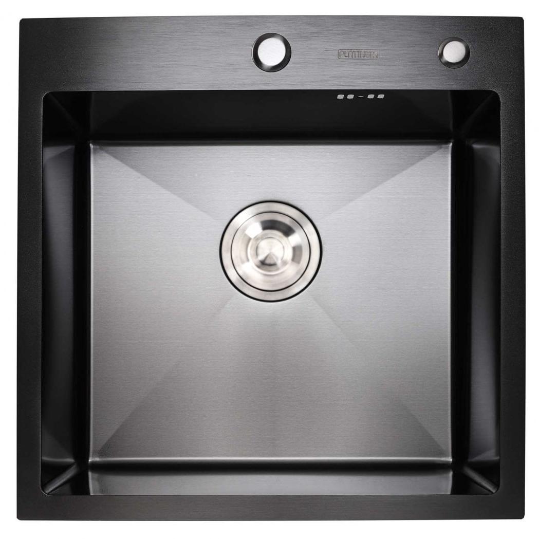 Мойка кухонная Platinum PLS-A41709 из нержавеющей стали квадратная матовая 500x500 мм (229976)
