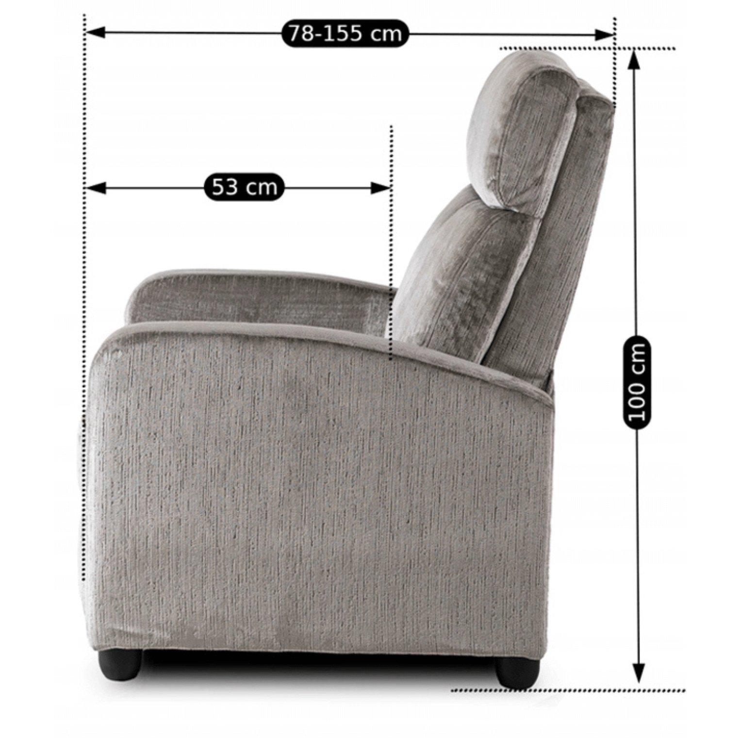 Крісло м'яке Mebel Elite DANNY Welur розкладне з реклайнером Сірий (ME.DANNY/P/V/FW) - фото 3 Крісло м'яке Mebel Elite DANNY Welur розкладне з реклайнером Сірий (ME.DANNY/P/V/FW) - фото 3