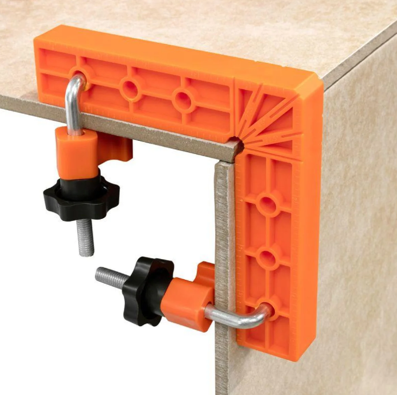 Набір монтажних кутиків з фіксаторами 2 кутики/4 струбцини/ 100х100 мм - фото 5