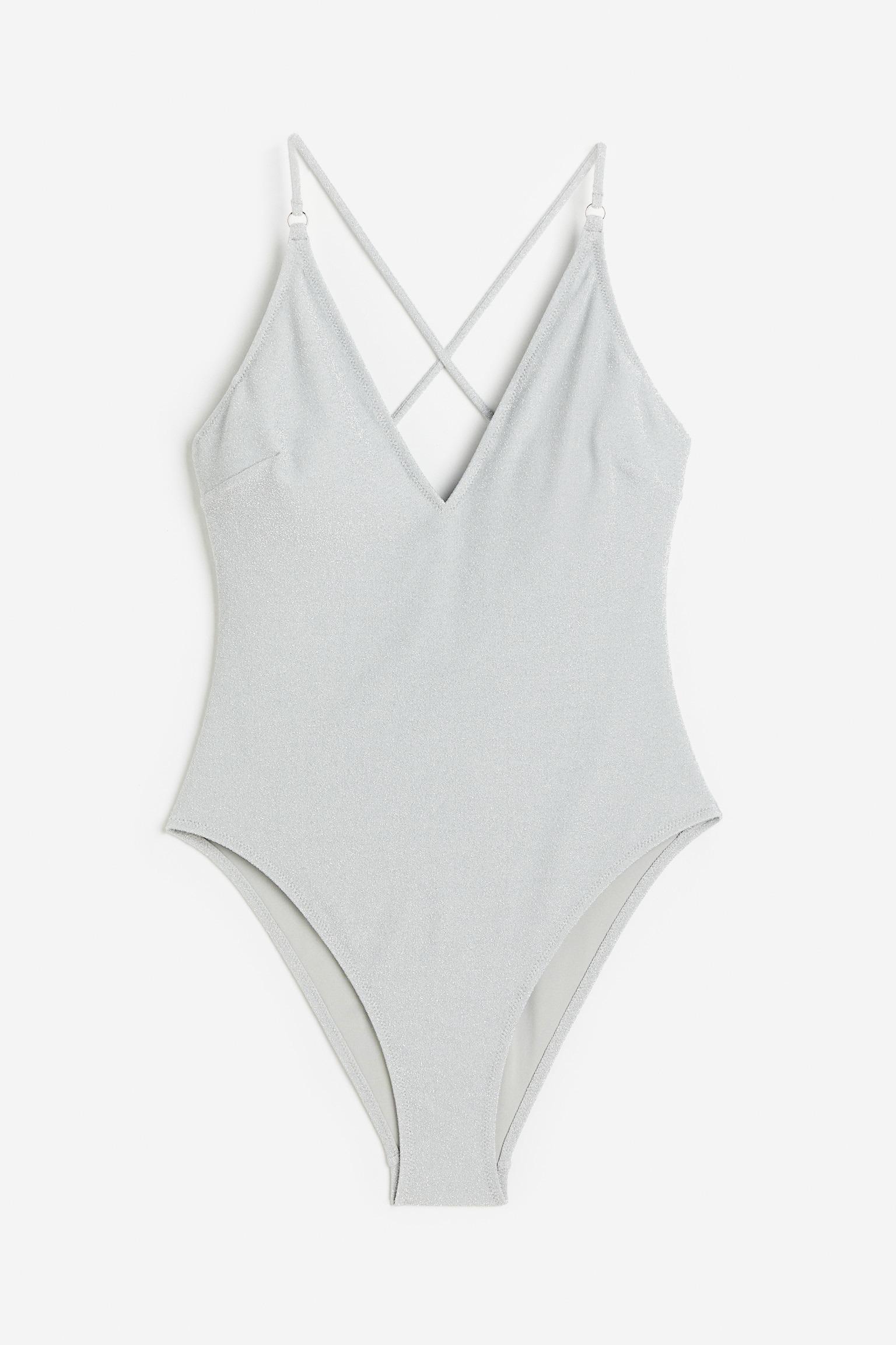 Купальник H&M р. 40 Сріблястий (E30061143631)