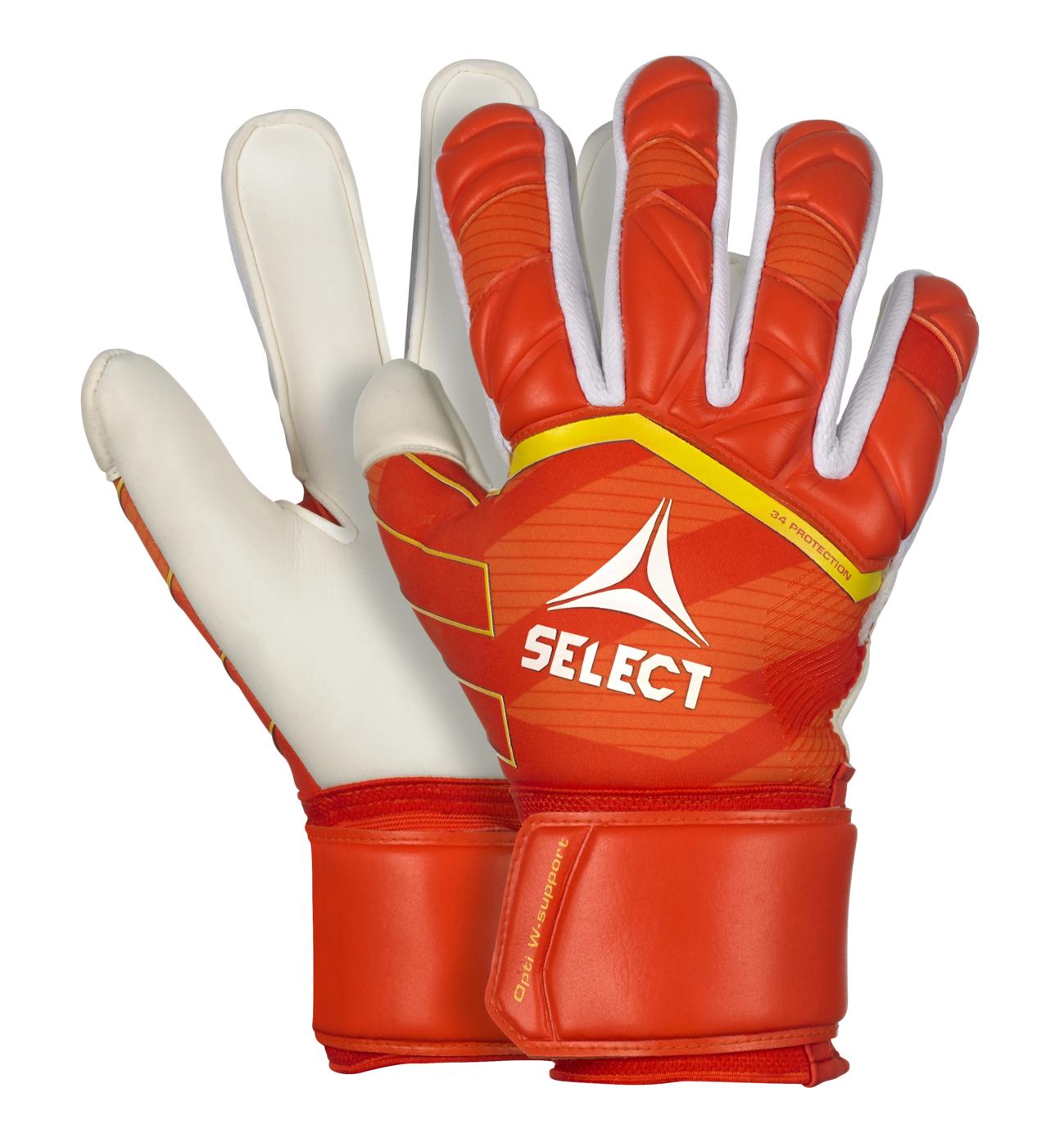 Перчатки вратарские Select GOALKEEPER GLOVES 34 PROTECTION v24 р. 6 Оранжевый/Белый (606)