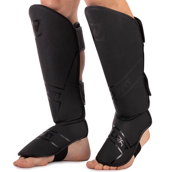 Защита для голени и стопы Zelart VL-3152 Муай Тай/ММА/кикбоксинг L Черный (37363129)