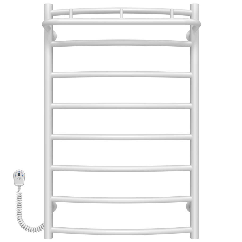 Полотенцесушитель электрический Deffi Классик N П8 EF16 левое подключение нержавеющая сталь 500х800 мм Белый (C.KN.80.50.8.EWL5)