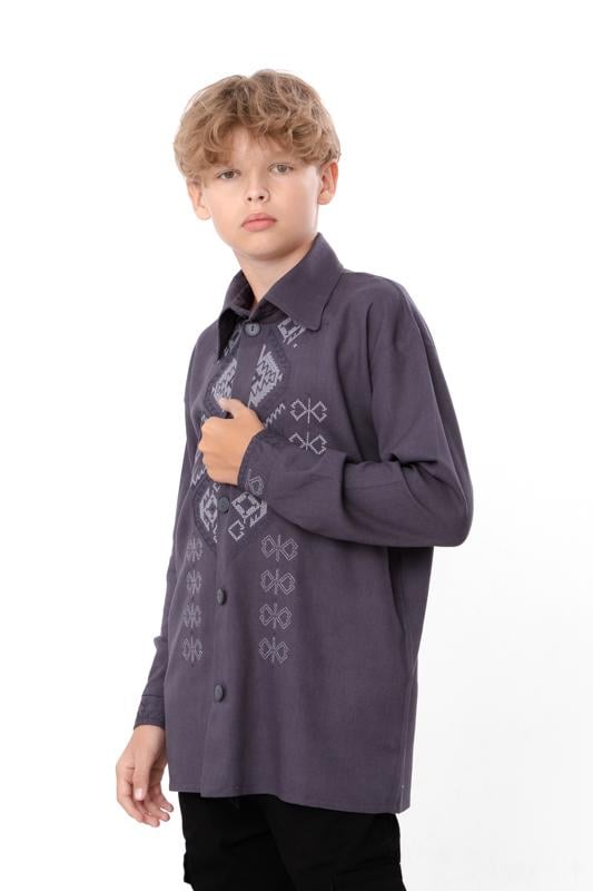 Сорочка для хлопчика підліткова Носи Своє з довгим рукавом 146 см Антрацит (6417-070-22-1)