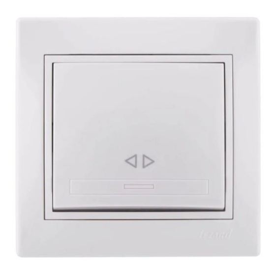 Выключатель одноклавишный Lezard Mira промежуточный Белый (26284546)