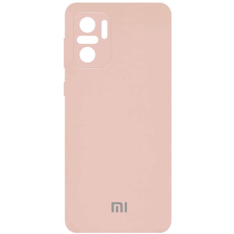 Чехол Silicone Cover Full Camera (AA) для Xiaomi Redmi Note 10/Note 10s Розовый/Pudra