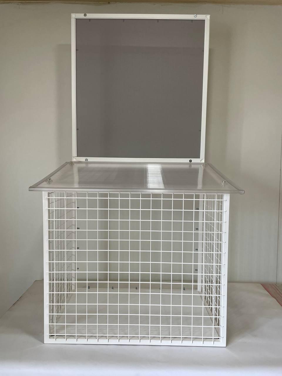 Балкон для котів підвісний прямокутний 540х420х640 см Білий (002)