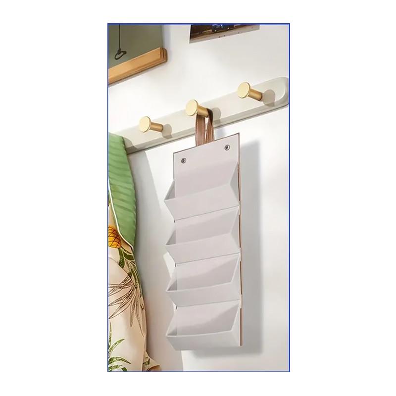 Футляр-органайзер для окулярів Lesko 4 відділення складний підвісний Коричневий (2624641381) - фото 4 Футляр-органайзер для окулярів Lesko 4 відділення складний підвісний Коричневий (2624641381) - фото 4