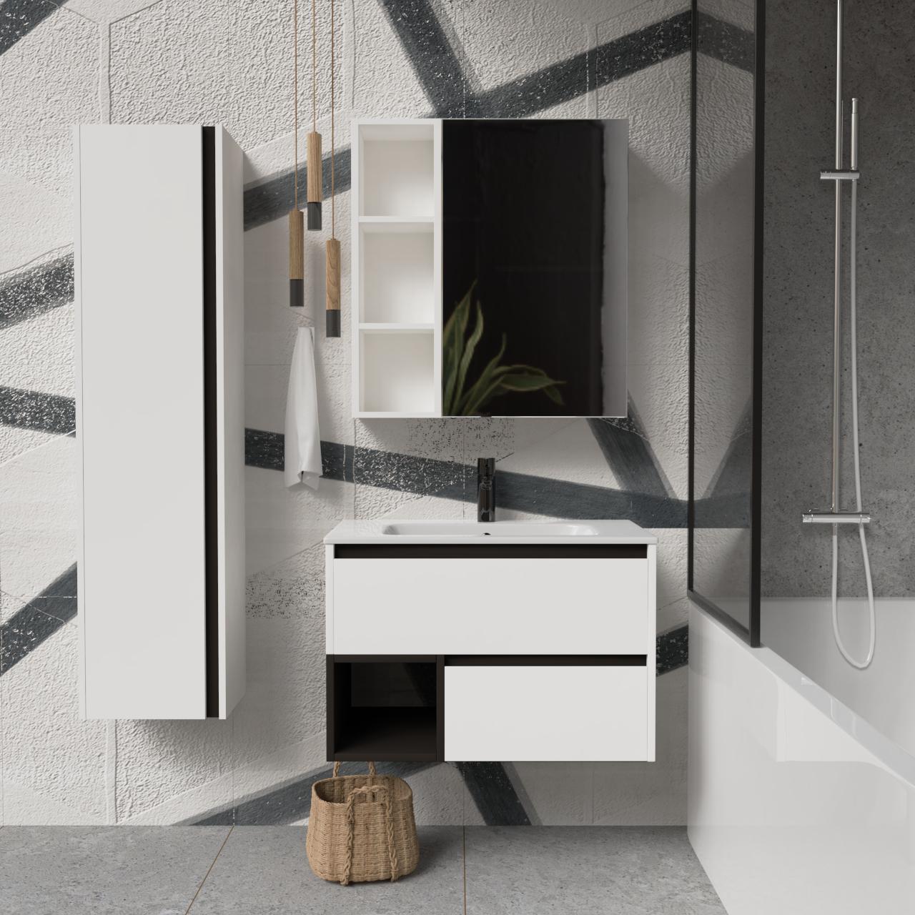 Тумба подвесная с раковиной MVK Vostok Craft 70 В2 700х450х530 мм Эмаль Белый Матовый (c270wh) - фото 4 Тумба подвесная с раковиной MVK Vostok Craft 70 В2 700х450х530 мм Эмаль Белый Матовый (c270wh) - фото 4