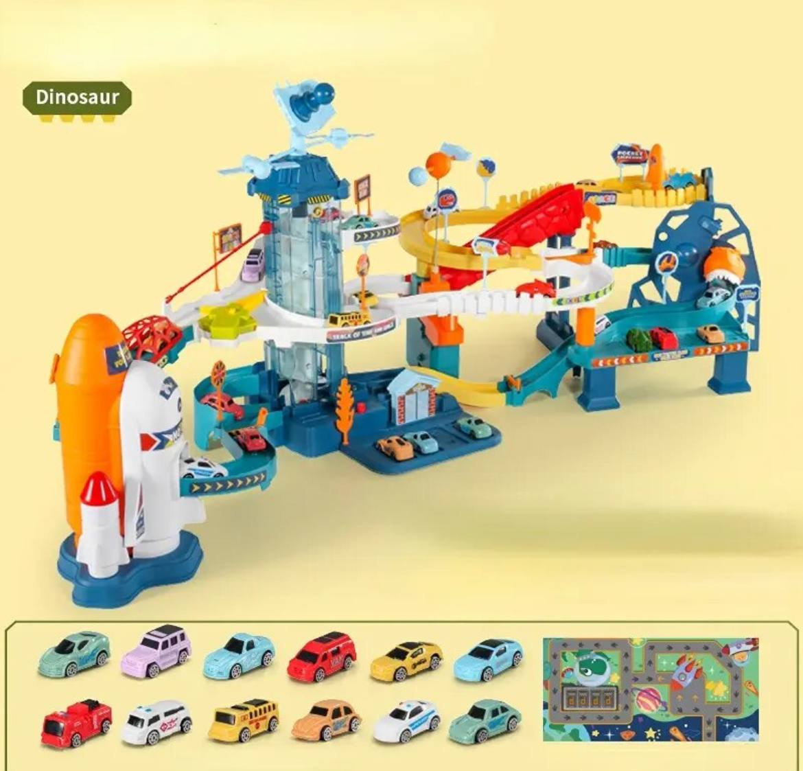 Подвійний паркінг Fun Game Космічна станція та Динопарк 5506A-5507А з автоматичним підйомником та підсвічуванням (2048716764) - фото 2 Подвійний паркінг Fun Game Космічна станція та Динопарк 5506A-5507А з автоматичним підйомником та підсвічуванням (2048716764) - фото 2