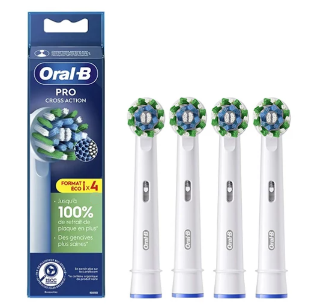 Насадки для електричної зубної щітки Oral-B Cross Action PRO 4 шт. (PR24504)