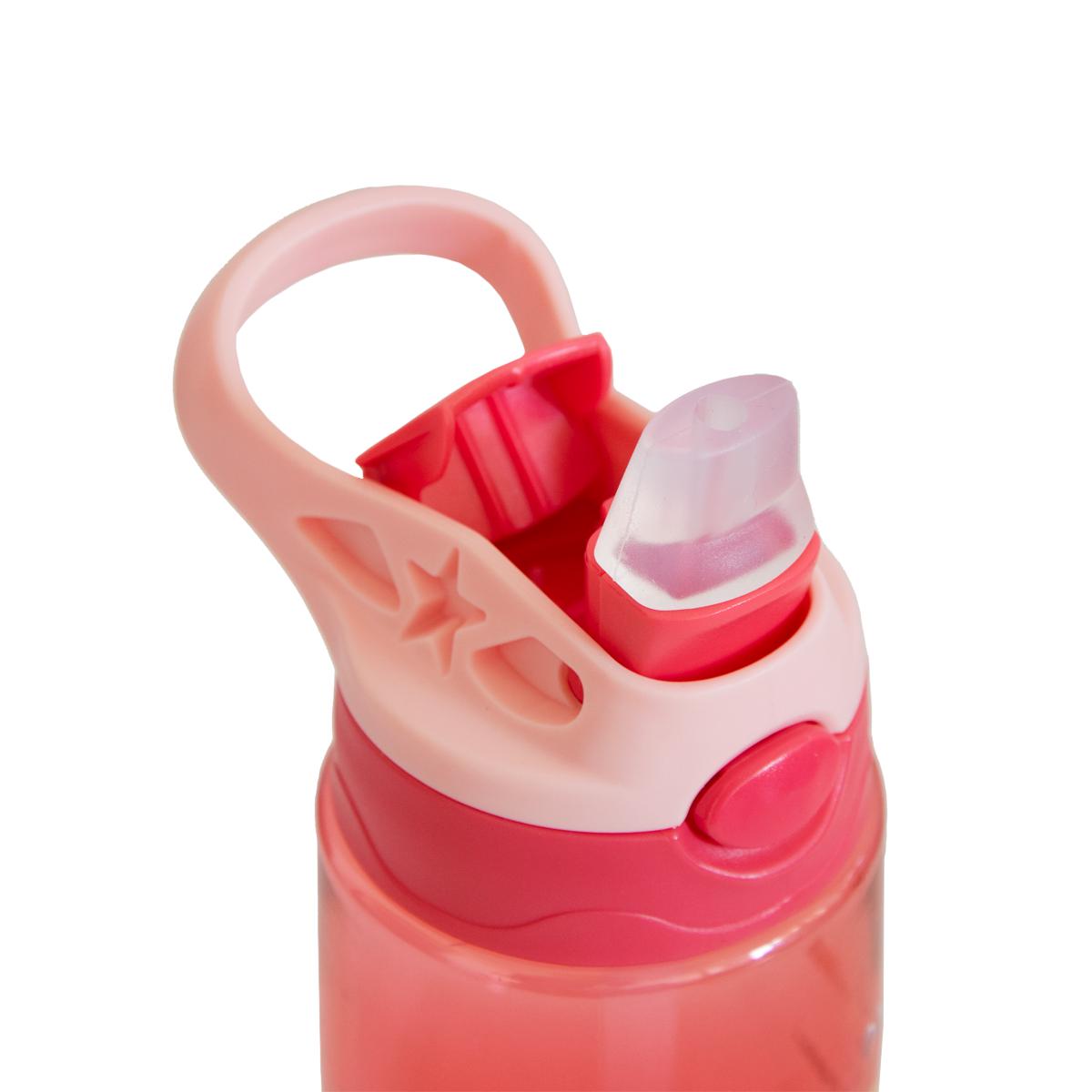 Бутылка для воды с трубочкой Baby пластиковая bottle LB400 500 мл Красный (1009689-Red) - фото 3