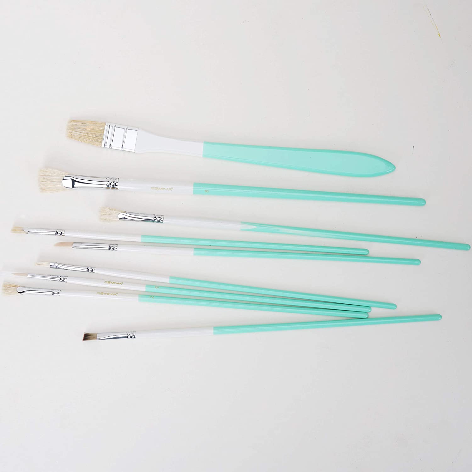 Художественные кисти MIYA ANIMALS Набор 9 шт. из натуральной щетины Мятная коробка - фото 4 Художественные кисти MIYA ANIMALS Набор 9 шт. из натуральной щетины Мятная коробка - фото 4