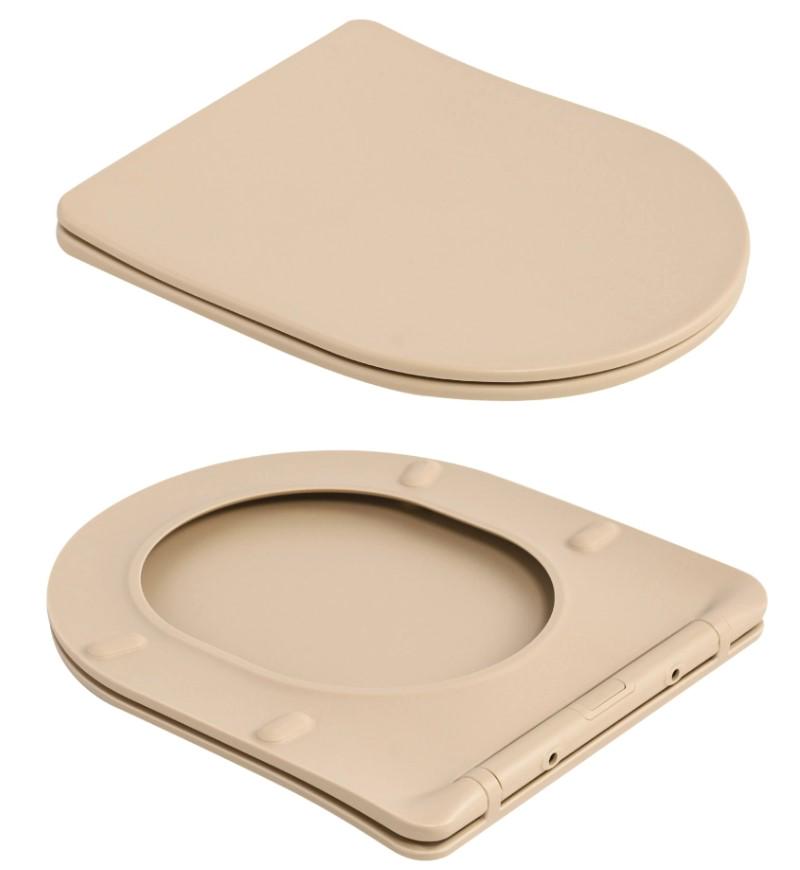 Унітаз підвісний Qtap Robin Ultra Quiet з сидінням Slim Duroplast/Soft-close/Quick relase (QT13332381АSSB) - фото 4