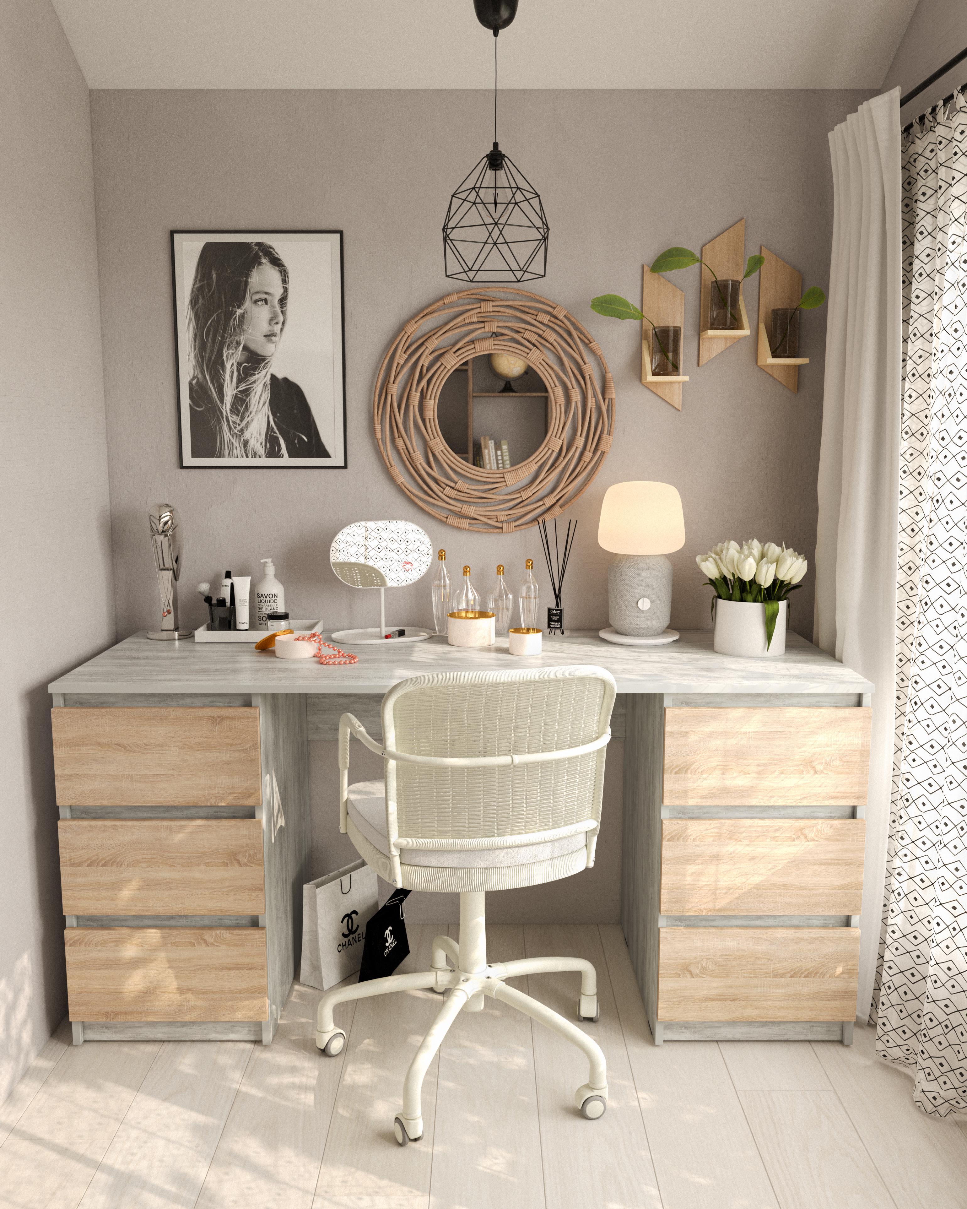 Комп'ютерний стіл Moreli FT-228 з ящиками без ручок 1580х758х600 мм Бетон/Дуб сонома