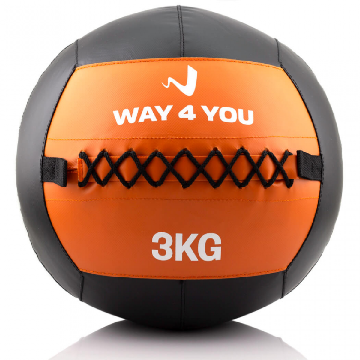 Медбол Way4you 3 кг Чорно-Помаранчевий (w40145)