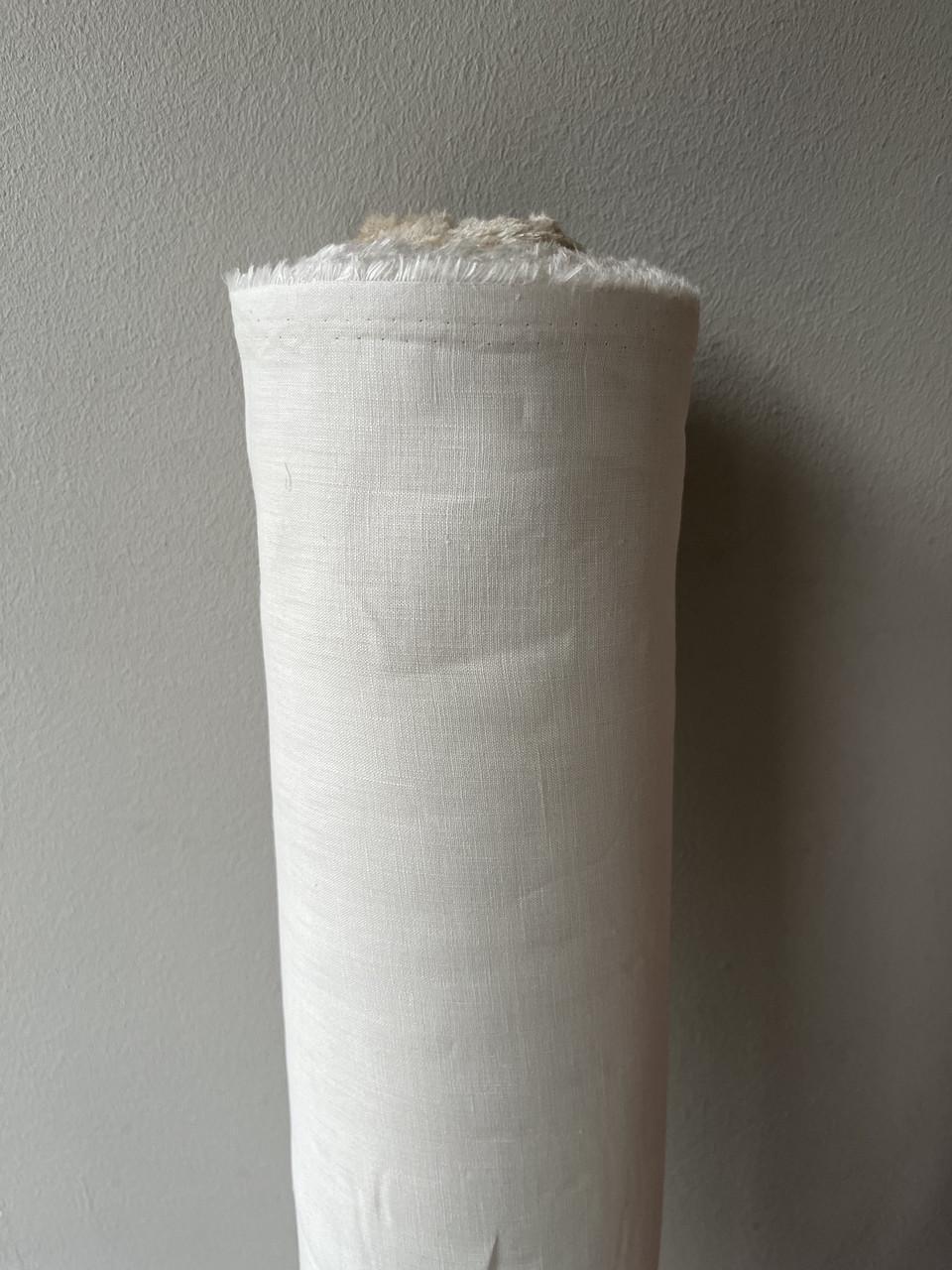 Ткань рубашечная LINEN PLUS льняная 143 см 759 Молочный - фото 1