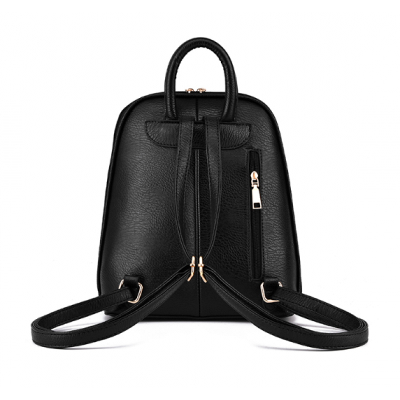 Рюкзак жіночий 28х22х11 см Чорний (135) - фото 4 Рюкзак жіночий 28х22х11 см Чорний (135) - фото 4