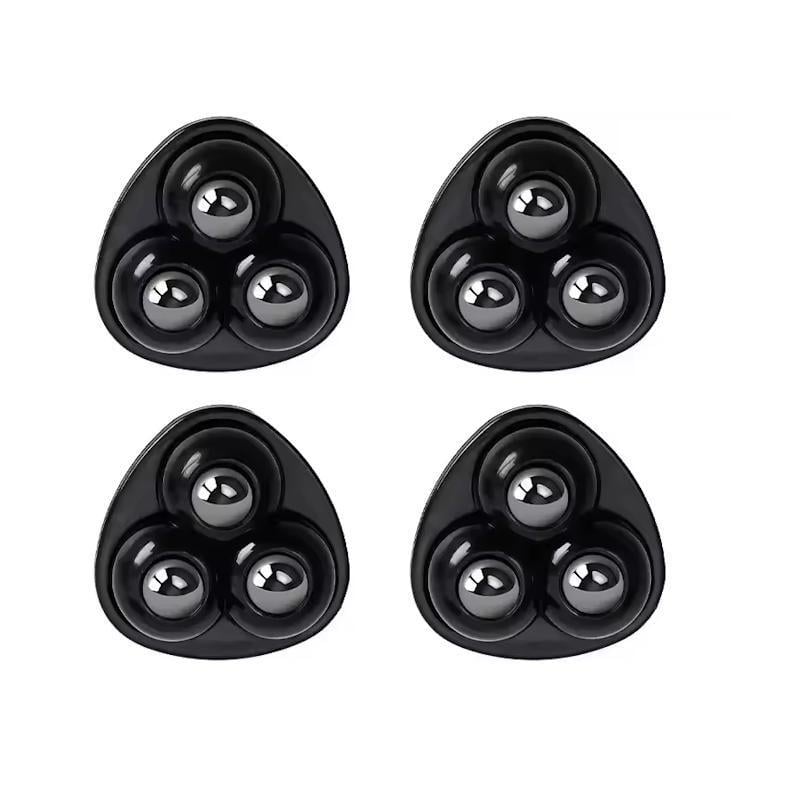 Коліщатка поворотні самоклеючі для дрібних меблів/предметів 4 шт. Чорний (2789190566)