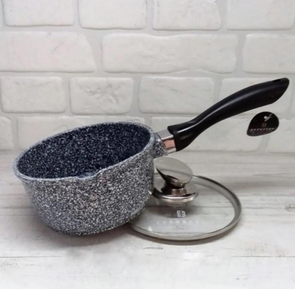 Ківш з кришкою Edenberg EB-8043 з мармуровим покриттям 1,3 л 16 см (EB-8043) - фото 4