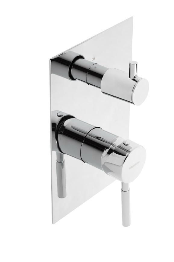 Смеситель для ванны и душа GENEBRE Tau 2way 65117 18 45 66 встраеваемый на 2 зоны (19761)