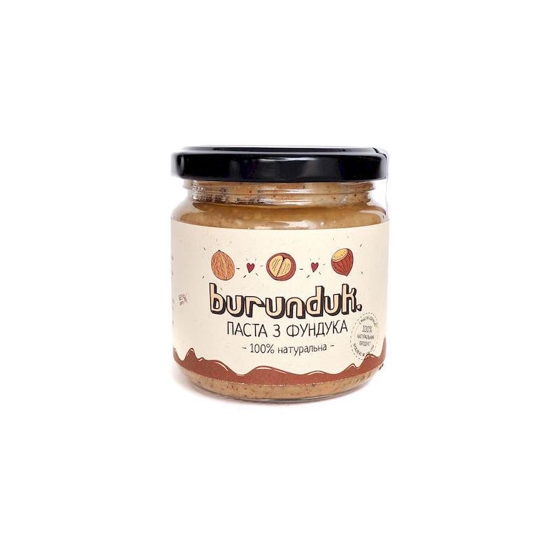 Ореховая паста из фундука Бурундук 180 г (26359681)