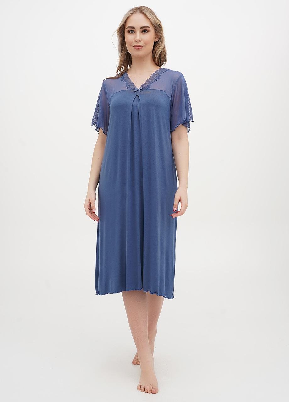 Ночная рубашка женская Cotpark 4XL Синий (13581-03-4XL) Ночная рубашка женская Cotpark 4XL Синий (13581-03-4XL)