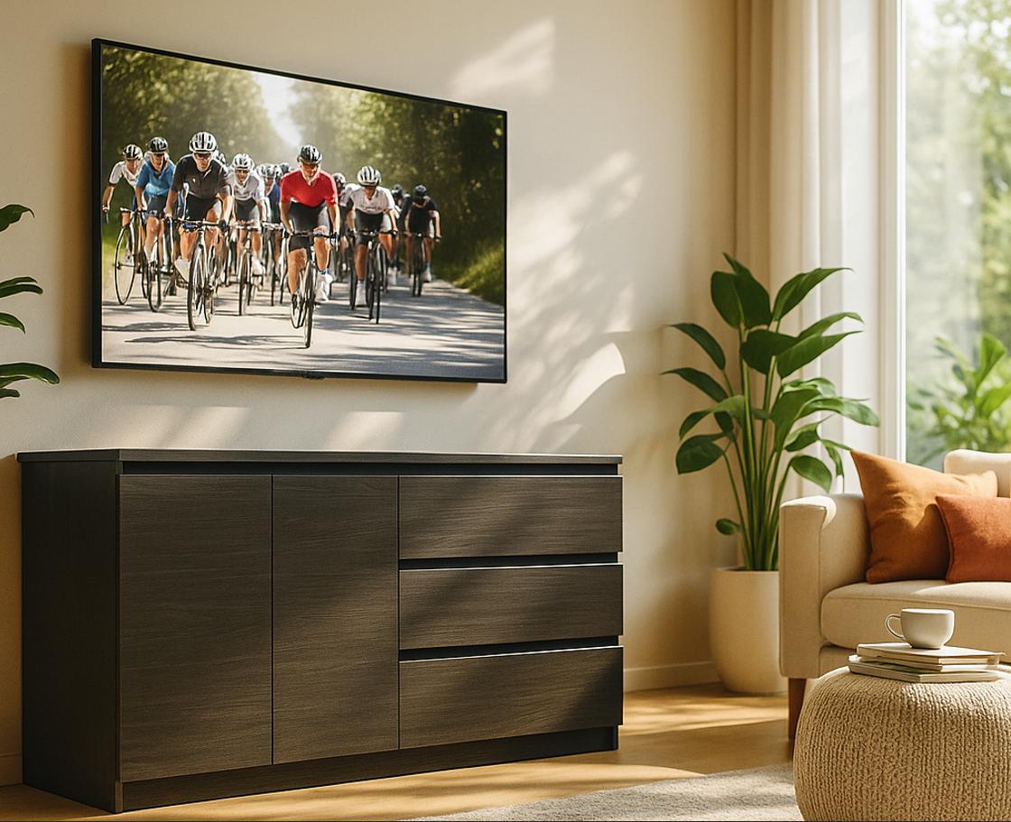 Комод Мастер Форм Брайт телескопические направляющие правосторонний ДСП 1600/44 1580158х37,6х73 см Венге магия