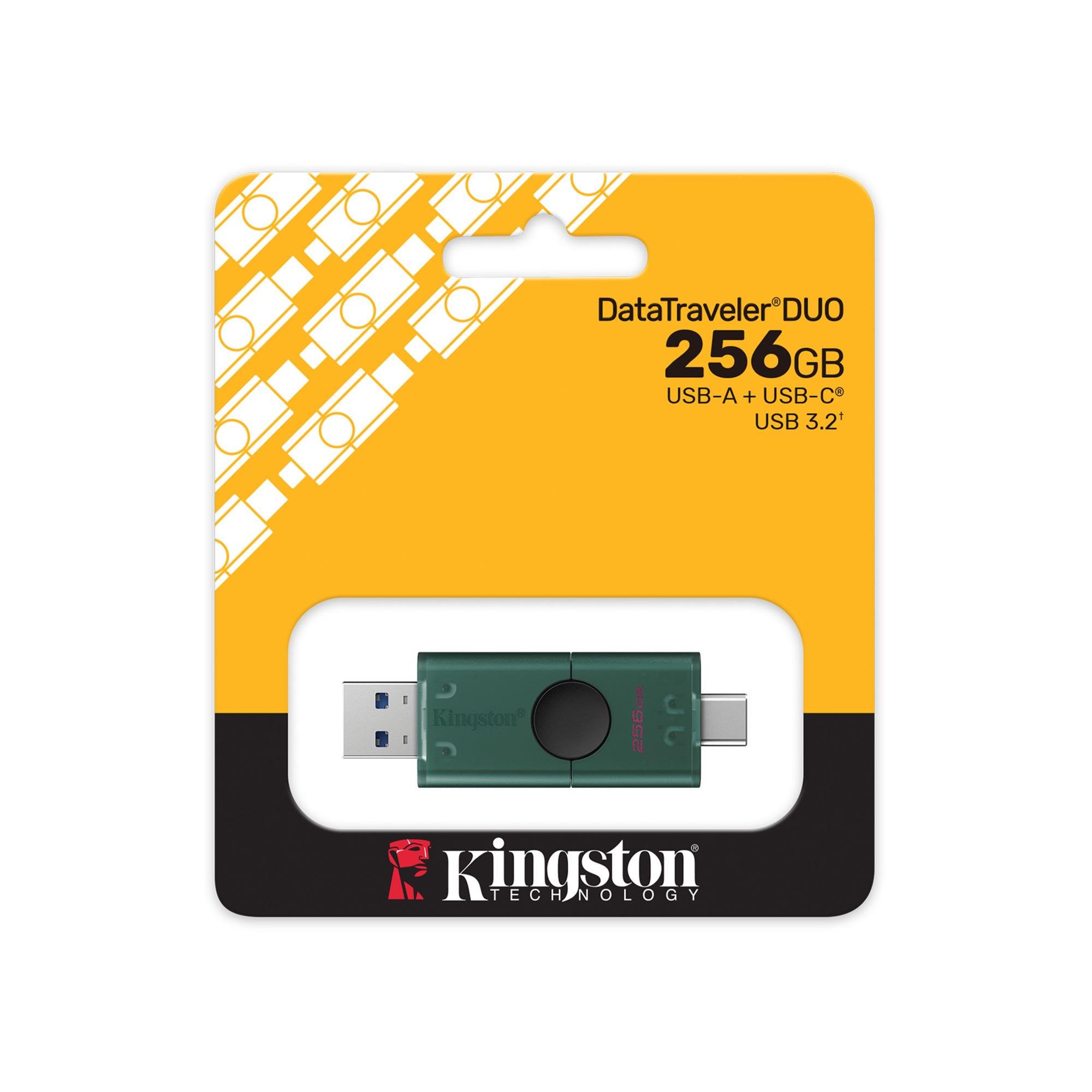 Флэш-память USB Kingston DataTraveler Duo 256 Гб USB-A/USB-C Green (DTDEG2/256GB) - фото 4 Флэш-память USB Kingston DataTraveler Duo 256 Гб USB-A/USB-C Green (DTDEG2/256GB) - фото 4
