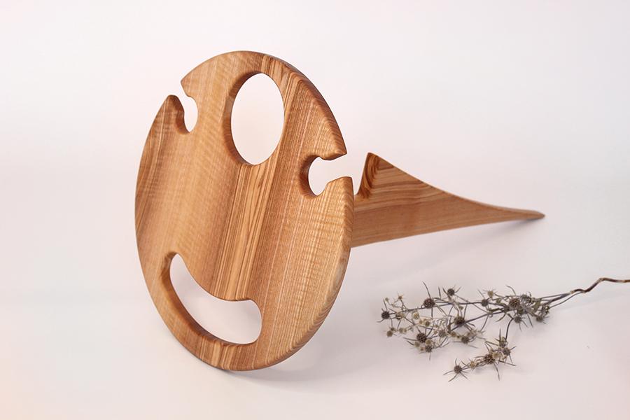 Столик винный/деревянный на ножке для пикника D 30х53 (MDК-23)