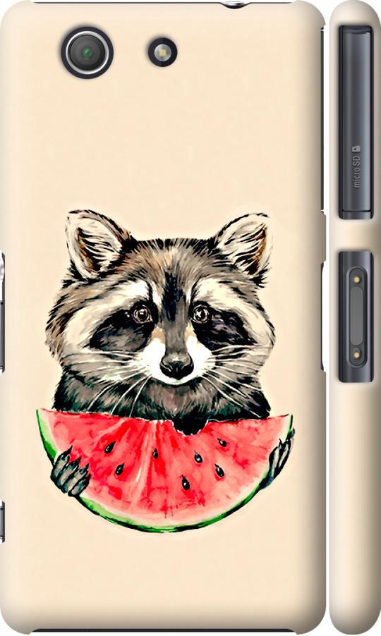 Чохол на Sony Xperia Z3 Compact D5803 Єнотик з кавуном (4605m-277-42517) Чохол на Sony Xperia Z3 Compact D5803 Єнотик з кавуном (4605m-277-42517)
