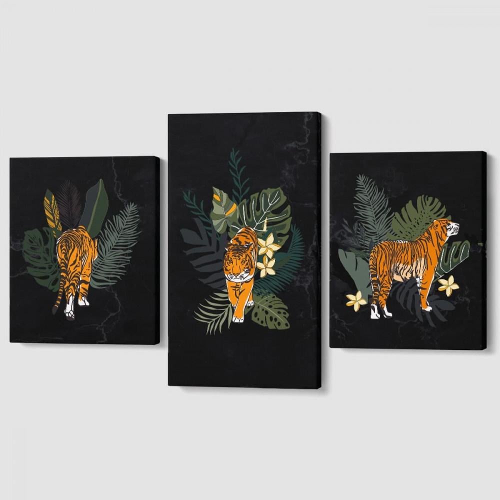 Модульная картина Malevich Store Gold Nature из трех частей 96x60 см (MK322023)