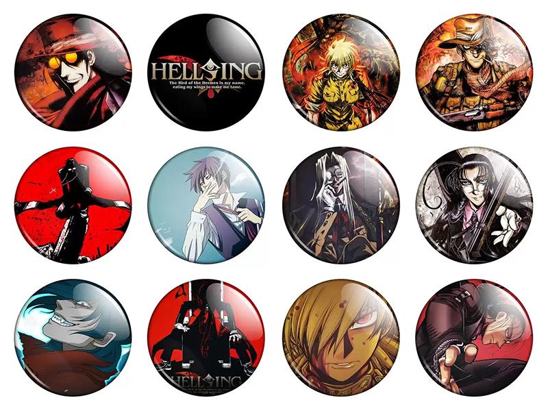 Набір значків Аніме Hellsing 12 шт. (NZN00386)