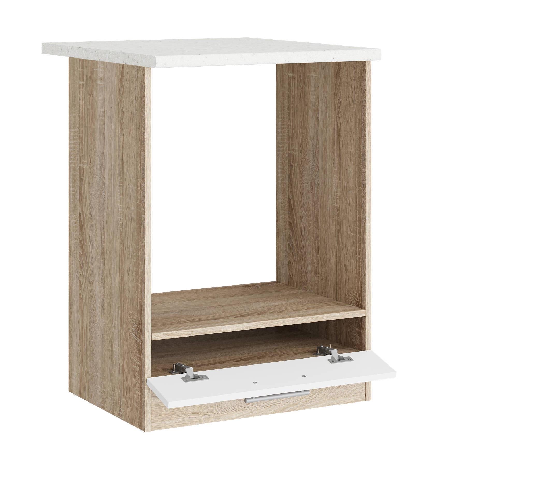 Шафа кухонна нижня зі стільницею Еверест Еко під духовку 600 60х46х82 см Дуб Сонома/Білий (09115) - фото 2 Шафа кухонна нижня зі стільницею Еверест Еко під духовку 600 60х46х82 см Дуб Сонома/Білий (09115) - фото 2