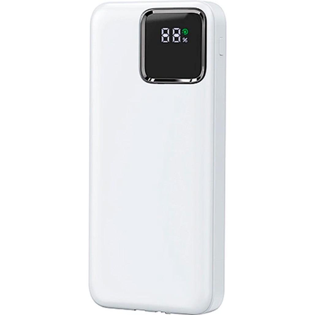 Зовнішній акумулятор WiWU JC-18 10000 mAh LED Battery Capacity White