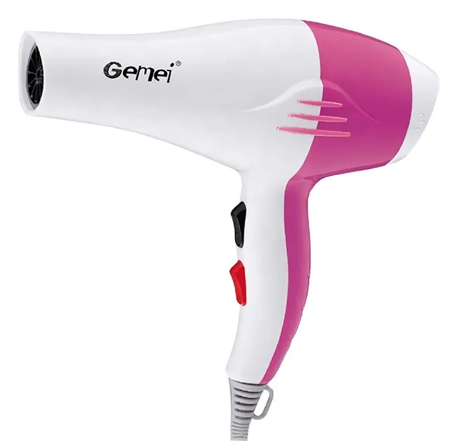 Фен для волос Gemei GM-1702 1300 Вт с насадкой концентратором и 2 скоростями White/Pink Фен для волос Gemei GM-1702 1300 Вт с насадкой концентратором и 2 скоростями White/Pink