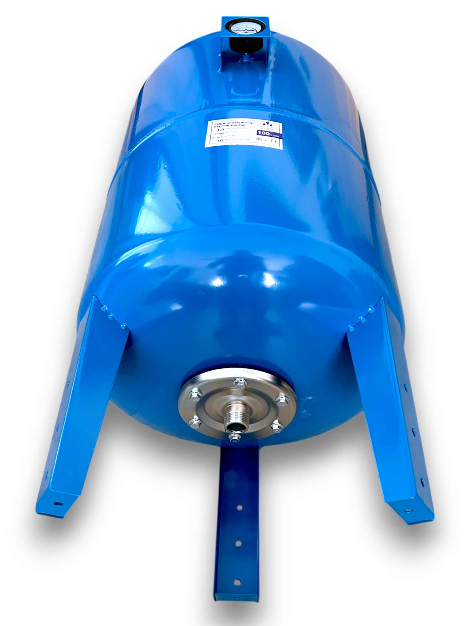 Гидроаккумулятор вертикальный MXM VT-100 с манометром 100 л (28014203) - фото 2
