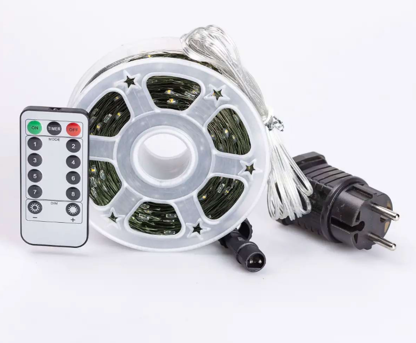 Гирлянда Роса нить с пультом 2000 LED 200 м от сети зеленый провод Желтый - фото 12 Гирлянда Роса нить с пультом 2000 LED 200 м от сети зеленый провод Желтый - фото 12