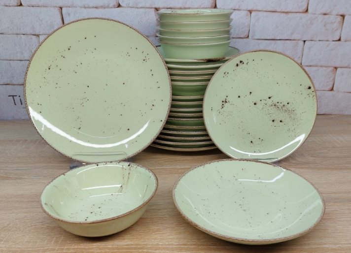 Сервиз столовый OMS TULU фарфор 6 персон 24 пр. Фисташковый (KL24-Fistik) - фото 2