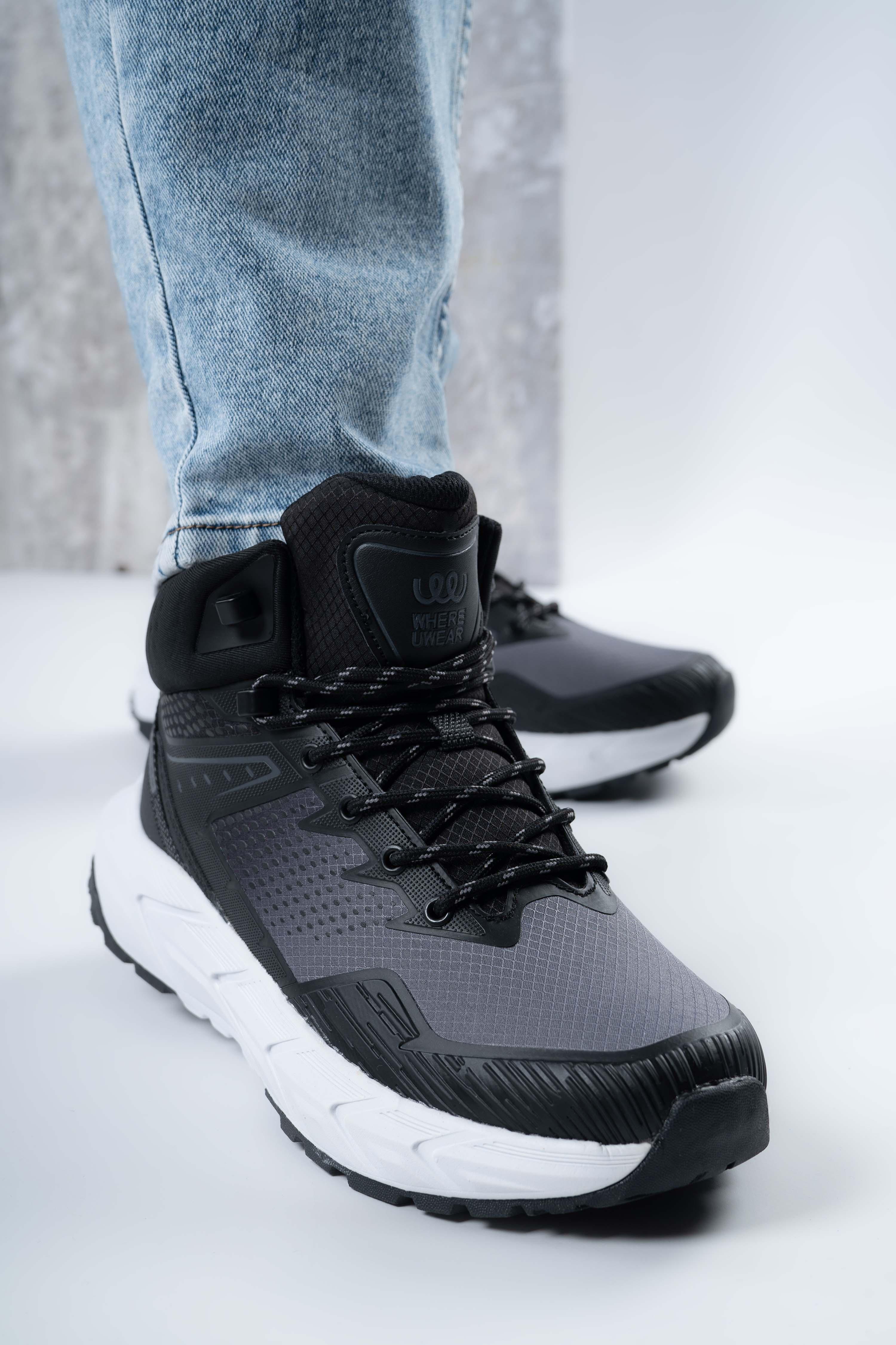 Кроссовки мужские высокие Where Uweare WUW6034M-BLACK/GREY р. 43 Черный (346744_43)
