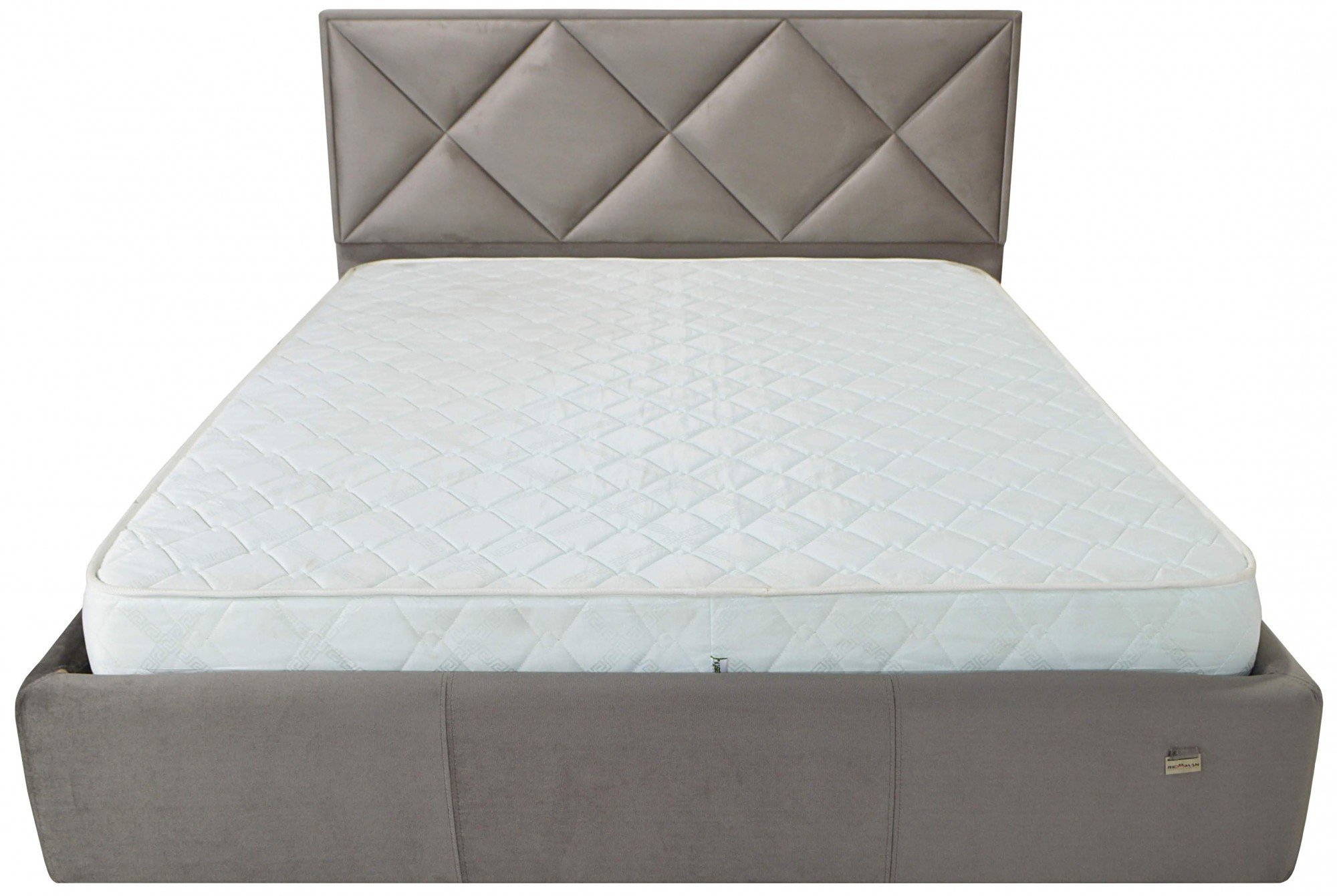 Кровать двуспальная Richman Лидс VIP Missoni 008 с дополнительной металлической цельносварной рамой 160х200 см Серый (rich05059)