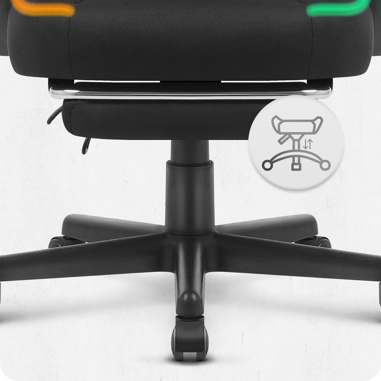 Геймерське крісло Cabro C502 LED тканина Black (5907196011306) - фото 5