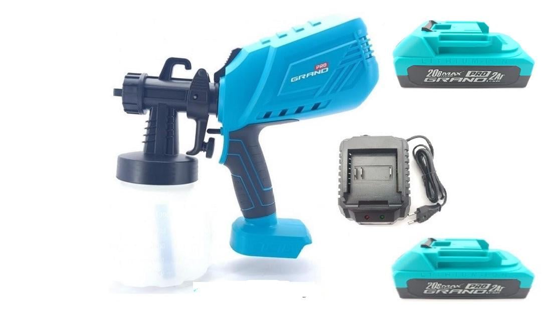 Краскораспылитель Grand КЭ-20V/PRO аккумуляторы 2 шт. 2000 мАч и зарядное устройство (23469666) Краскораспылитель Grand КЭ-20V/PRO аккумуляторы 2 шт. 2000 мАч и зарядное устройство (23469666)