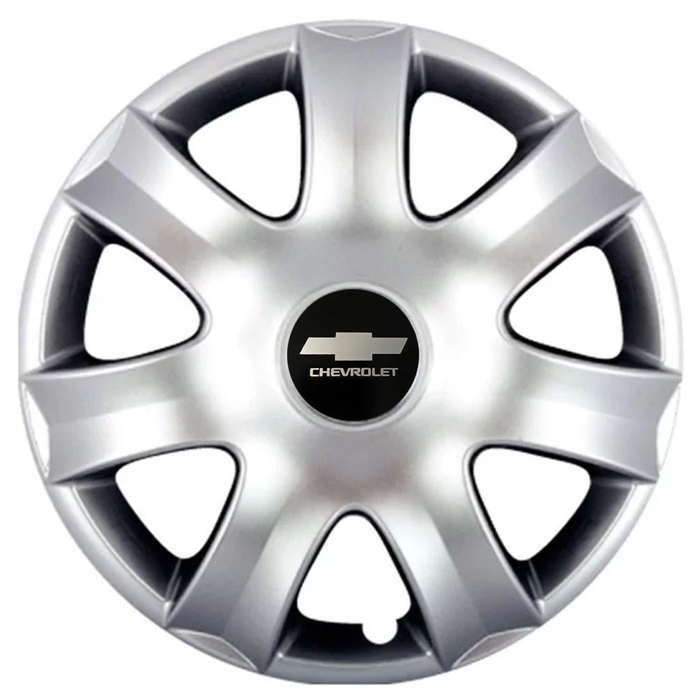 Колпаки SJS 326 с логотипом Chevrolet R15 4 шт. Серебряный (2654558453)