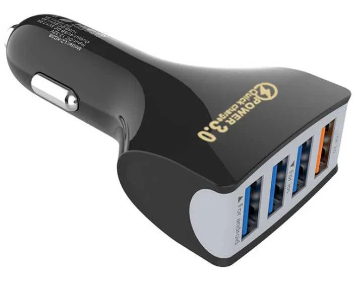 Автомобільний зарядний пристрій  Robotsky Fast Charger 4 USB Чорний (2503224211) - фото 2